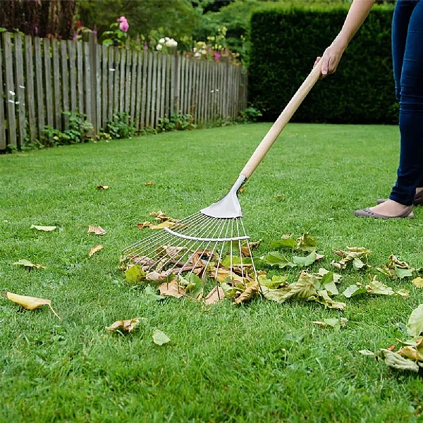 Kent & Stowe Stainless Steel Long Handled Lawn & Leaf Rake - Image 2