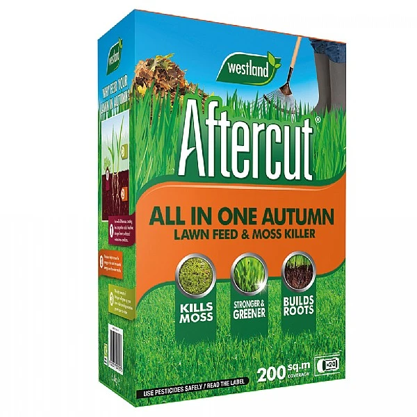 Westland Aftercut All-In-One Autumn Lawn Feed And Moss Killer Large Box - 200sq.m
