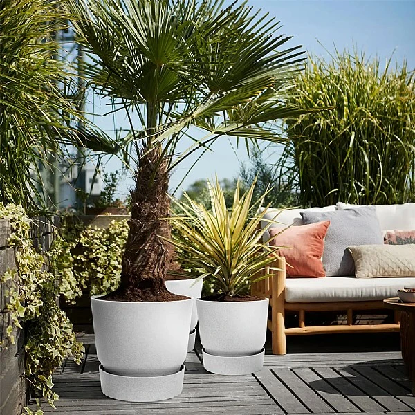 Elho Greenville Round Pot 30cm Living Concrete