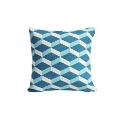 Bramblecrest Turquoise Cubic Square Scatter Cushion