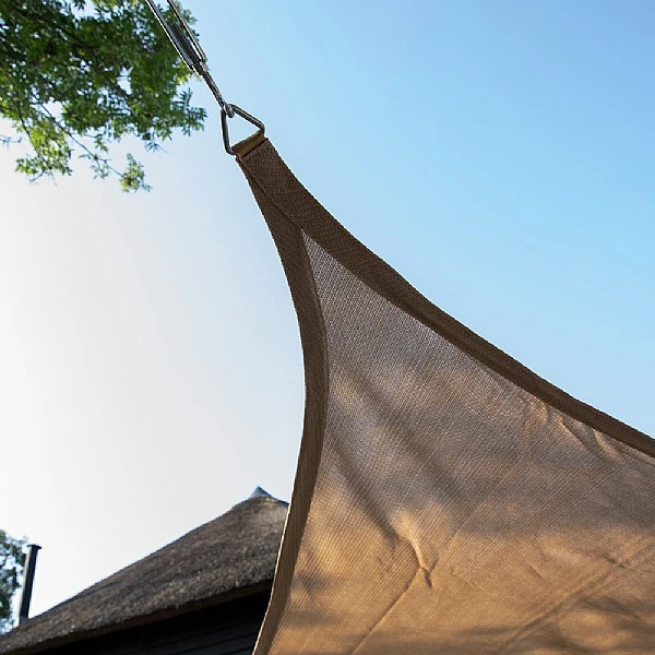 Pacific Lifestyle 3.6m Triangle Shade Sail Sand - Image 3