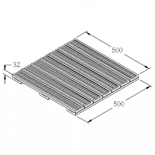 Forest Ridged Deck Tile 50 X 50cm - Image 2