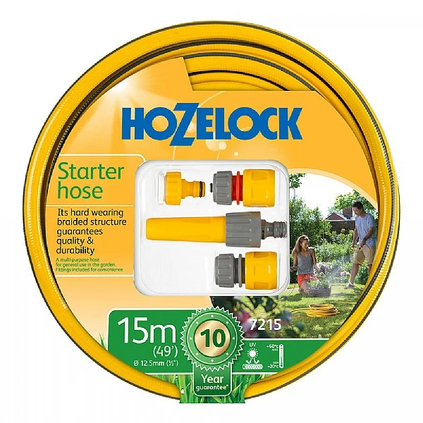 Hozelock Starter Hose & Fittings Set 15m