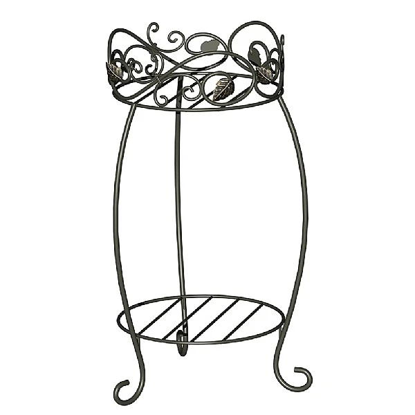 Panacea Black & Bronze Scroll & Ivy Plant Stand 38cm