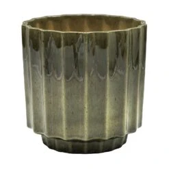 Ivyline Lugano Scalloped Reactive Pot Cover Green (Various Sizes)